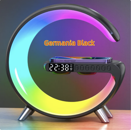 New Intelligent G-Shaped LED Lamp Bluetooth Speaker Wireless Charger Atmosphere Lamp App Control For Bedroom Home Decor